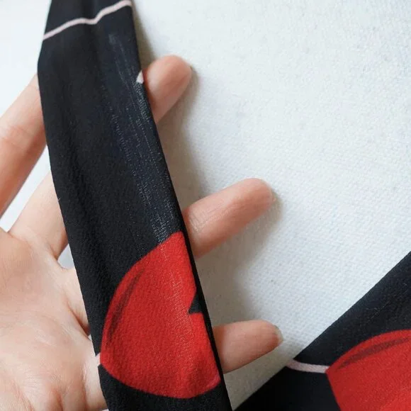 Unique Vintage Black and Red Pencil Skirt - Picture 12 of 15